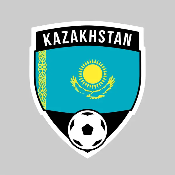 Illustration of Shield Team Badge of Kazakhstan for Football Tournament