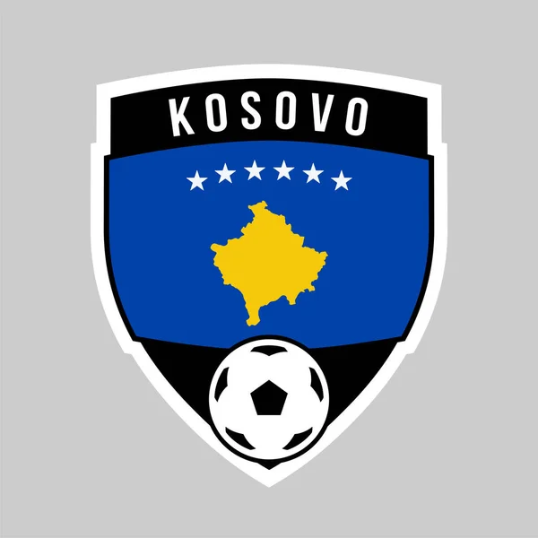 Illustration of Shield Team Badge of Kosovo for Football Tournament