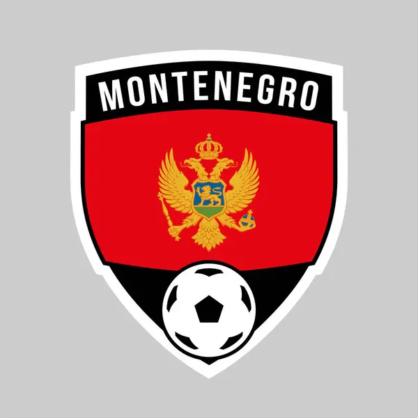 Illustration of Shield Team Badge of Montenegro for Football Tournament