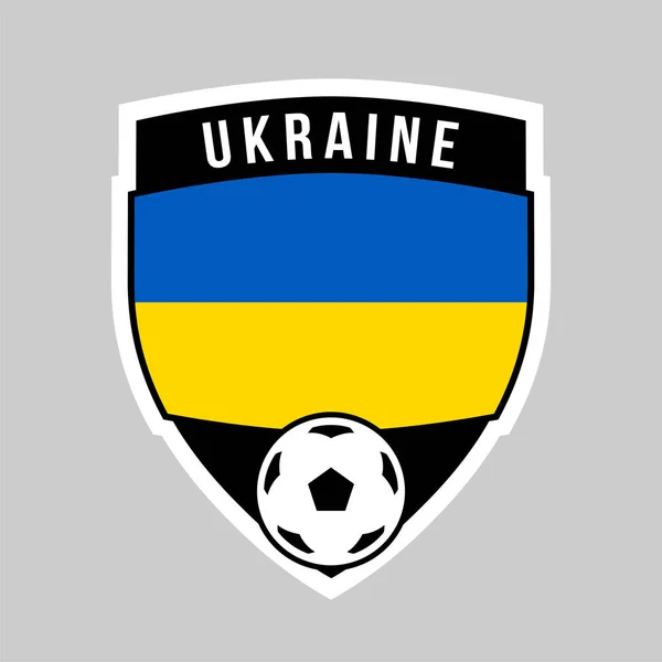 Illustrazione Del Distintivo Scudo Squadra Ucraina Torneo Calcio — Foto Stock