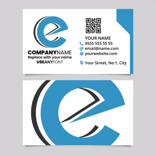 Blue Black Business Card Template Layered Letter Logo Icon Light —  Vetores de Stock