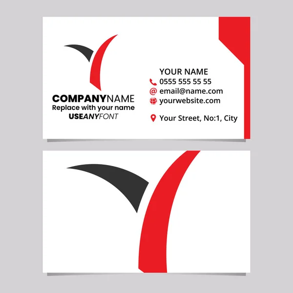 Κόκκινο Και Μαύρο Πρότυπο Επαγγελματική Κάρτα Χόρτο Σχήμα Επιστολή Λογότυπο Διανυσματικά Γραφικά