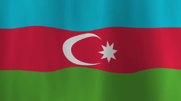 影でアゼルバイジャンの国旗を残す — ストック動画