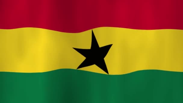 Machanie Narodową Flagą Ghany Cieniami — Wideo stockowe
