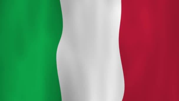 Acenando Bandeira Nacional Itália Com Sombras — Vídeo de Stock