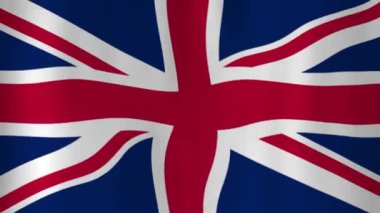 Gölgelerle Birleşik Krallık 'ın Ulusal Bayrağı Dalgalanıyor