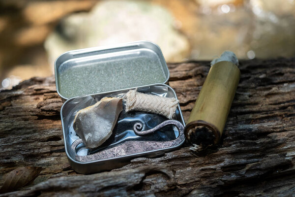 Flint and steel fire-starting is a traditional method of creating fire