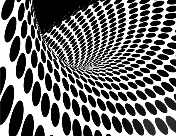 波と円の抽象的な背景 光の幻想とサイケデリックな渦 — ストックベクタ