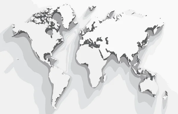 白色世界地图的 — 图库矢量图片