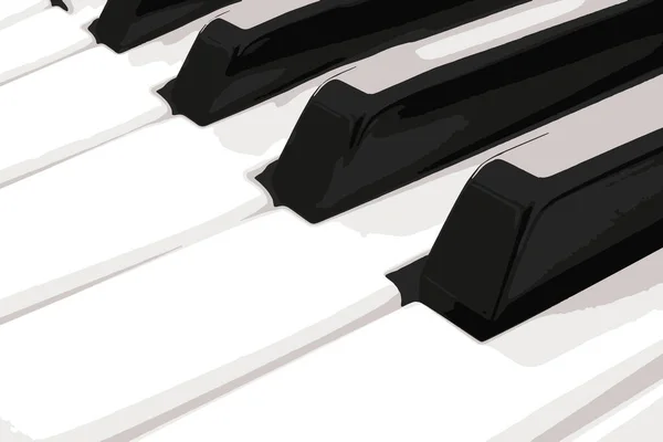 Closeup Image Piano Keys Musical Backdrop — Stock Vector