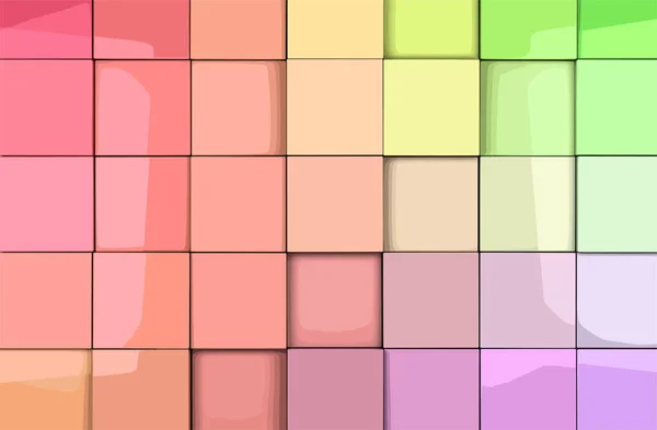 Кубики Плитки Фон Цветные Абстрактные Плитки Кубики Фон — стоковый вектор