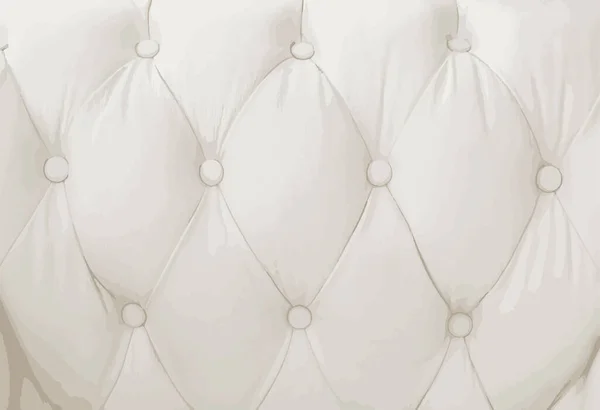 Cerrar Imagen Una Textura Sofá Cuero Blanco — Vector de stock