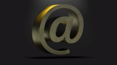 İşarette 3d. İnternet mektupları için e-posta sembolü ve telif uzayı, bizimle irtibata geçin ve e-posta adresi.
