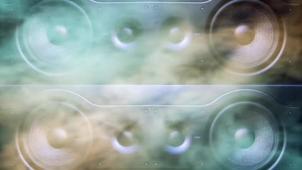 Pengeras Suara Gambar Depan Dengan Membrane Two Cara Speaker Dalam — Stok Video