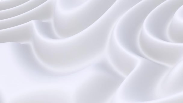 Bílé Abstraktní Pozadí Bílé Vlny Texturované Povrch Pozadí — Stock video