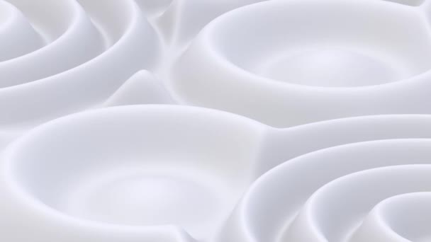 White Abstract Background White Waves Textured Surface Background — Stock Video