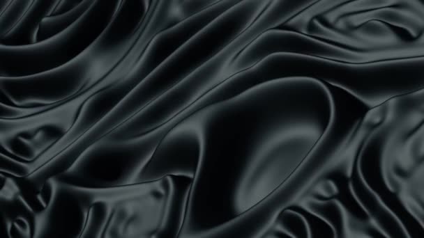 Černé Abstraktní Pozadí Černé Vlny Texturované Povrch Pozadí — Stock video