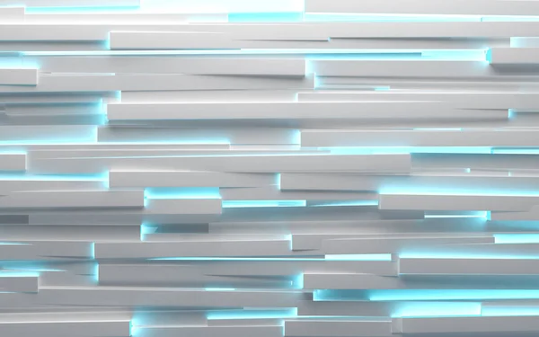 Геометрические Формы Голубой Неоновый Современный Свет Пустой Фон Белый Гамбит — стоковое фото