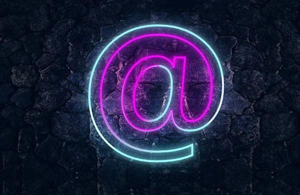 Mail Symbol Und Copyspace Für Internet Briefe Kontaktieren Sie Uns — Stockfoto
