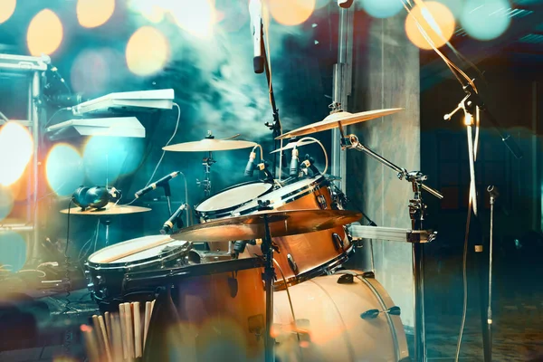 Live Music Background Music Band Stage Concert Show Entertainment Drum — Stock Photo, Image