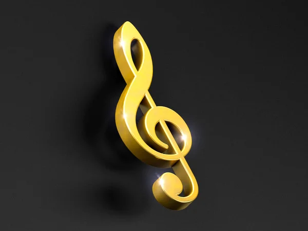 歌曲和旋律的概念 三部曲 音乐背景 黑色背景上的金色音乐音符 — 图库照片