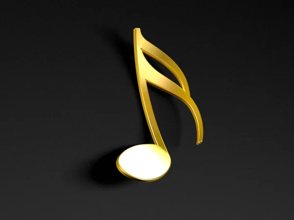 Koncepcja Śpiewu Melodii Tło Muzyczne Złote Nuty Czarnym Tle Ilustracja — Zdjęcie stockowe