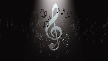 Elektronik müzik konsepti soyut arkaplan. Üçlü tuş. Ağ müzik ve bulut paylaşımı..