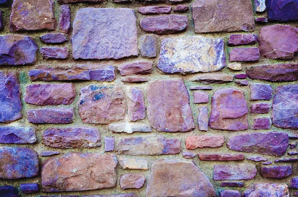Fondo Rocoso Envejecido Textura Piedra Pared Tono Púrpura — Foto de Stock