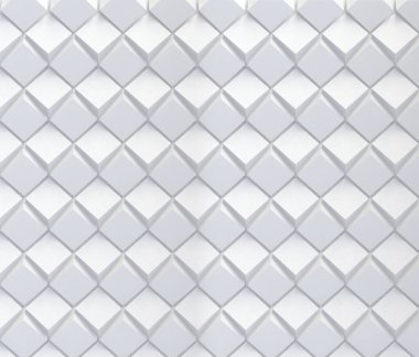 Soyut tasarım Çokgen boş yapı. Beyaz soyut arkaplan 3D illüstrasyon