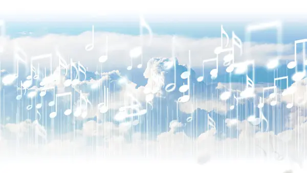 Ілюстрація Музичних Нот Музичних Знаків Абстрактного Музичного Аркуша Концепція Пісень Ліцензійні Стокові Фото