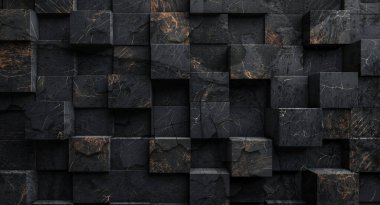 Karanlık taş küplerin arka planı. Ön manzara. Boş kopyalama alanı.