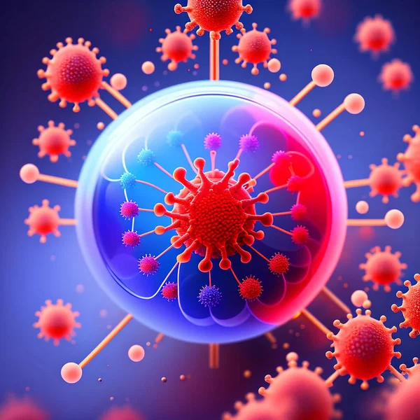 Small Dangerous Disease Virus Microscope — Stock Photo, Image