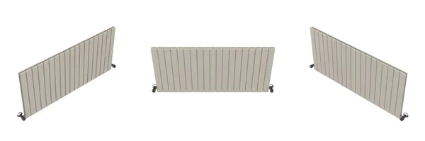 Modern Radiator White Background Left Front Right View Render — Stock Photo, Image