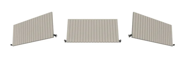 Modern Radiator White Background Left Front Right View Render — Stock Photo, Image