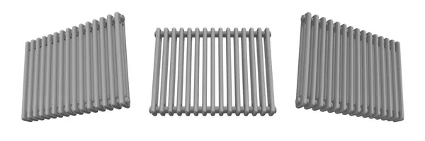 Classic Radiator White Background Left Front Right View Render — Stock Photo, Image