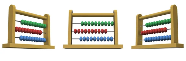 Abacus Transparent Bakgrund Vänster Främre Och Högra Render — Stockfoto