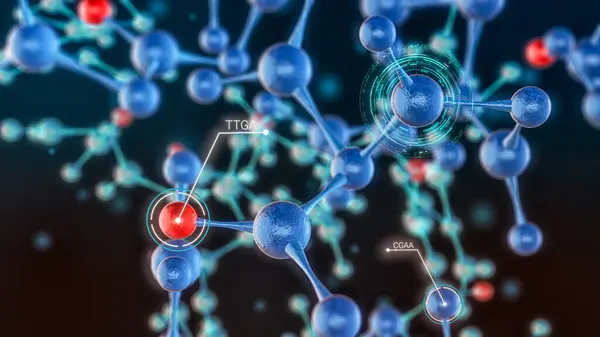 Біологія Біохімічна Концепція Біотехнології Наукові Дослідження Молекулярна Структура Пошук Генетичних Стокова Картинка