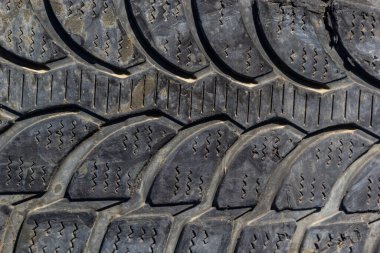 eski yıpranmış siyah lastik arka plan yakından görmek.