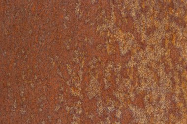 Panoramik grunge paslanmış metal doku, pas ve oksitlenmiş metal zemin. Eski metal panel.