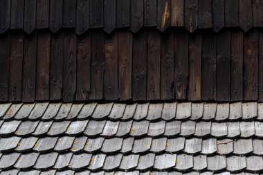 Perspektif ahşap çatı dokusu - Eski ahşap çatı dokusu.