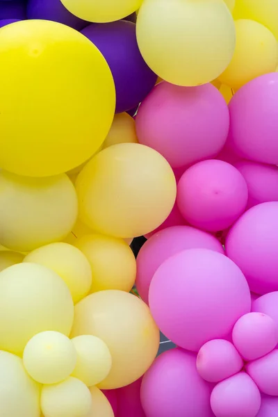 Jasne Kolorowe Balony Powietrzne Jako Abstrakcyjne Tło Kolorowe Balony Świętowanie — Zdjęcie stockowe