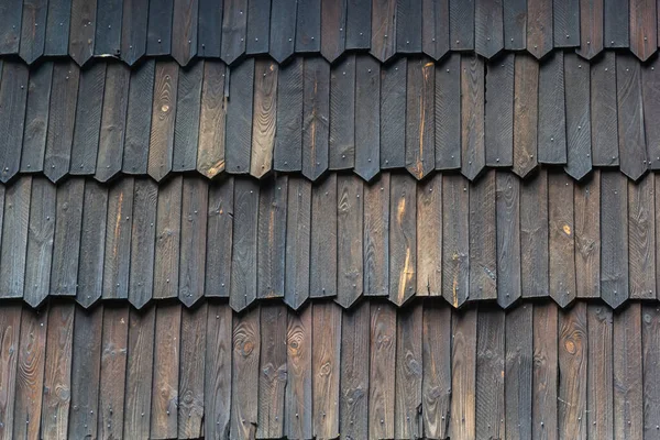 Perspektive Holzdachstruktur Alte Holzdachstruktur — Stockfoto