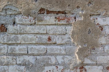 doku kentsel arka plan eski beton sıva tuğla duvar.