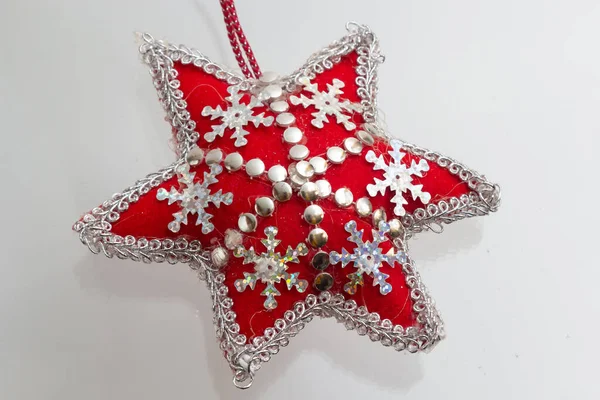 Handmade Soft Toys Christmas Tree Decorations Christmas Gifts Valentine Day — Stockfoto