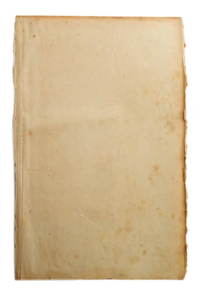 空白的旧纸被时间染黄了 教育和图书出版的概念 文件的自由篇幅 — 图库照片