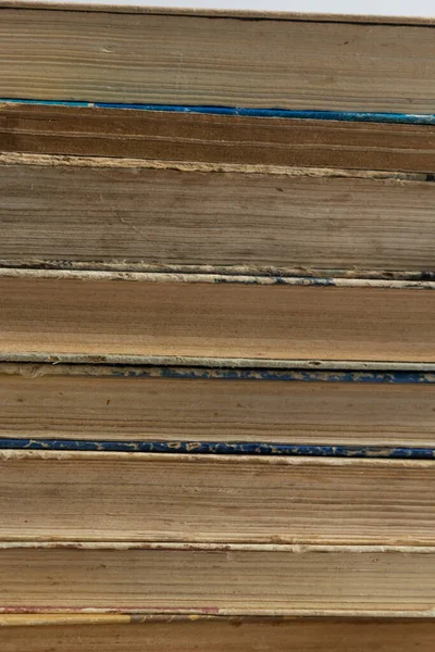 Книжковий Фон Стек Книг Бібліотеці Старі Жовті Сторінки Паперових Книг — стокове фото