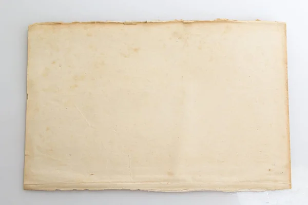 Libro Blanco Hoja Vintage Papel Amarillento Por Tiempo Concepto Literatura —  Fotos de Stock