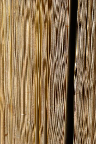 Book background. Stack of books in the library. Old yellow pages of paper books. Learning and knowledge.