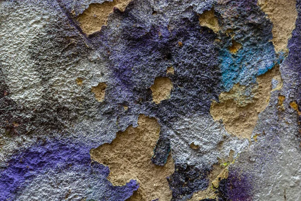 Кирпичная Стена Разноцветной Краской Крупным Планом Фон Кирпич Творческий — стоковое фото