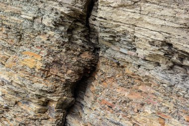 Dünya yüzeyinde açığa çıkan kayaların çoğu tortulu kayalardır. Tortul kayalar parçacıklar halinde, yatak yatak parçacıklar halinde ve katmanlar üst üste yığılır..